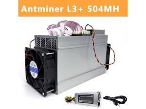 Used  Like New ANTMINER L3 504MHS  New 110V220V PSU and US Power Cord Included  Scrypt Litecoin Miner LTC Mining Machine ASIC Miner Superior to BITMAIN ANTMINER L3 L7 S9 S11 S17 S19 T17 E9
