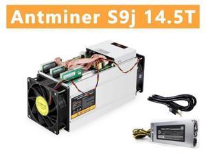 ANTMINER S9j 14.5TH/s ( New 110V-220V PSU and US Power Cord Included ) Bitcoin Miner BTC Mining Machine ASIC Miner Superior to BITMAIN ANTMINER L3 L7 S9 S11 S17 S19 T17 E9