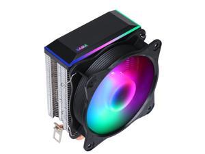 SAMA KA200D CPU Air Cooler RGB with 9cm PWM fan,2 Copper Heat Pipes Universal Gaming Computer Air Cooling Heatsink Radiator Quiet Cooler For AMD/Intel Black