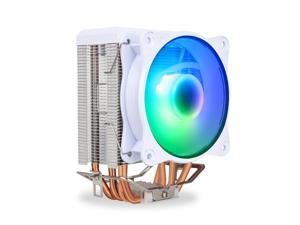 SAMA KA450DW RGB CPU Air Cooler With 9cm PWM Fan,4 Copper Heat Pipes For AMD/Intel Universal Gaming Computer Cooling Radiator White