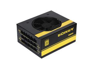 SAMA 750W Full Voltage 80 PLUS Power Supply ECO GOLD Certified Japanese Large capacitor FDB Fanless & Silent Mode PFC Black