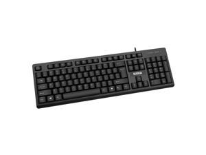 SAMA K130 USB Wired Office Keyboard 108 ABS Keys Gaming and Office Computer Keyboard for PC&Laptop Windows Black
