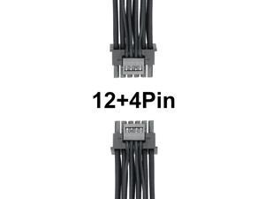 SAMA 12+4 transfer 12+4PIN male Extension Cable Power Supply Sleeved Synchronized PSU Extension Kit Blcak