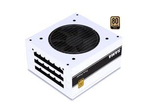 SAMA 650W Full Voltage 80 PLUS Power Supply ECO GOLD Certified Japanese Large capacitor FDB Fanless & Silent Mode PFC White