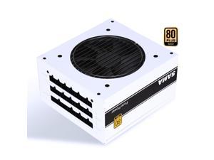 SAMA 750W Full Voltage 80 PLUS Power Supply ECO GOLD Certified Japanese Large capacitor FDB Fanless & Silent Mode PFC White
