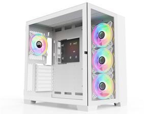SAMA A711  ATX Mid Tower Computer Case Tempered Glass Window with 4x ARGB 1...