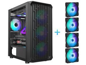 SAMA 205A Tempered Glass ATX Mid Tower Computer Case ,Support  AT...