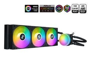 SAMA L60 CPU Liquid Cooler, AIO Cooler 360mm 4pin PWM Quiet Fans - FDB Bearings ARGB Water Cooling, Black CPU Cooler Compatible LGA 1366/115X/2011/1200/1700 and AM4 AM5