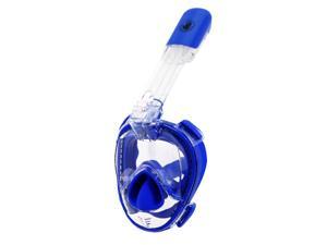 Adult Aire Free Breathing Swimming Diving Snorkel Mask with GoPro Mount (Blue)