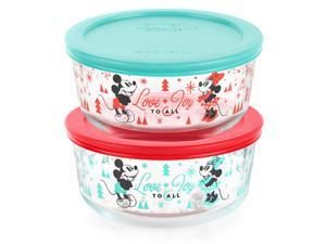 Mickey & Friends™ 8-piece Decorated Glass Storage Container Set, Holiday Edition
