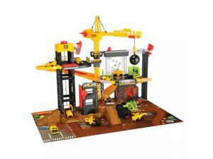 Dickie Toys Construction Playset with 4 Diecast Cars