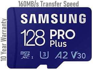 Samsung Pro Plus 128GB Micro sd Upgraded Samsung Evo Plus 160MB/s Transfer Speeds 4k V30 A2 10 Year Warranty*