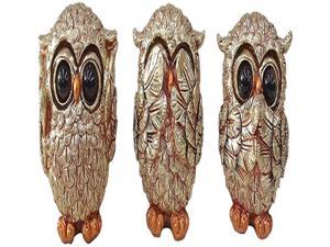 3PCS Owl Ornaments, Garden Ornaments Outdoor Owl Ornament (A)