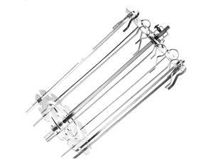 BBQ Grill Cage, Stainless Steel Roaster Rotisserie Skewers Needle Cage Oven Kebab Maker Grill (20cm)