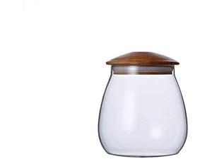 Kitchen Storage Round Glass Jars, Glass Storage Jars, With Airtight  Lids (400ml)