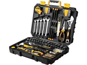 REXBETI 219-Piece Premium Tool Kit with 16 inch Tool Bag, Steel Home  Repairing Tool Set, Large Mouth Opening Tool Bag with 19 Pockets