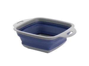 Oster Bluemarine Collapsible Square Plastic Colander in Blue