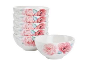 Martha Stewart 3 Piece Stoneware Duo-Tone Nesting Bowl Set in Mint and White