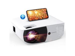 WEWATCH V52 Real 1080P Video Projector, Support 5G WiFi Wireless Connection, Home Outdoor Portable Projector, 230 Inch Watching Size, LED 15,000LM 30,000Hrs, Compatible with HDMI, TV Stick,AV,USB,PS4