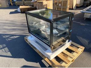 Commercial Refrigerator 27 Inch Merchandiser Display Cooler Case Fridge NSF Certified Display With LED Black Refrigerated Countertop Bakery Display Case 110V, NSF CW120720