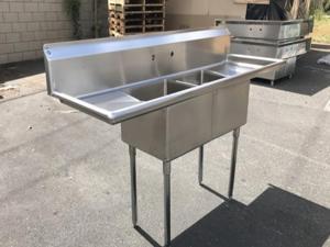New 72" Two Compartment Sink NSF C2T181812-18LR