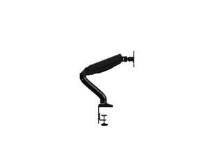 aoc as110d0 - single computer monitor arm mount, gas struts supporting up to 19.4 lbs and up to 27". grommet and c-clamp mounts included. easy swivel, tilt, rotate for ergonomic setup.