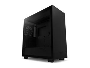 NZXT H7 - Mid-Tower PC Gaming Case - Tempered Glass - Enhanced Cable Management  Water-Cooling Ready - Black