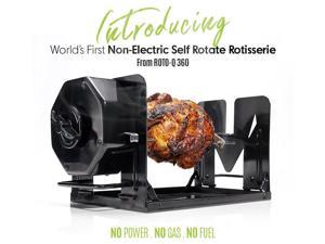 ROTO-Q 360: The Worlds First Non Electric Self-Rotating Rotisserie. Breathe New Life into Your Cooking Appliances and Start Producing Restaurant-quality, Rotisserie-style Fare in Your Very Own Home.