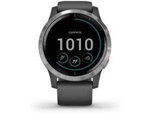 Garmin 010-02174-01 Vivoactive 4, GPS Smartwatch, Features Music, Body Energy Monitoring, Animated Workouts, Pulse Ox Sensors and More, Silver with Gray Band