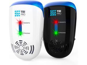 TBI Effective Ultrasonic Pest Repeller - Wall Plug-in Electromagnetic & Ionic - Ant Fly Mosquito Mouse Rats Roach Repellent indoor - Cockroach Control Safe Quiet Electronic Device 3000 Sq.ft (2-Pack)