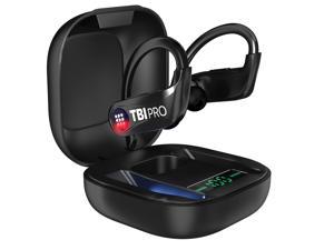 TBI PRO PowerPro Sport 5.0 Bluetooth Headphones - 50 Hours, HD Stereo Earphones - Powerbeats TWS Wireless Earbuds IPX7 Waterproof in-ear Buds with Best Mic for iPhone, Running, Gym - Christmas Gift