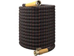 TBI Pro Garden Hose Expandable Flexible - Super Durable 3750D Fabric | 4-Layers Flex Strong Latex | No-Rust Brass Connectors with Pocket Protectors - Water Hoses for Gardening (100FT Only)