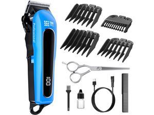 TBI Professional Cordless Hair Clipper & Beard Trimmer | +LED Display. Rechargeable Barbers Trimmers Set for Men with Accessories/Mens Professional Cutting Machine Clippers/Home Haircut Kit