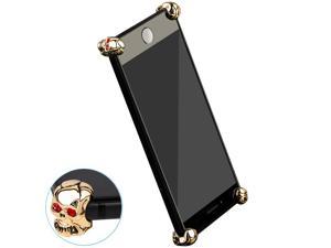 iphone X Case iPhone X Metal Skull Phone CaseiPhone X High Tech Edge Protection Cap1 set Black