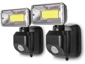Home Zone Security Battery Powered Motion Sensor Light - Wall Mountable LED Light with No Wiring Required (2-Pack)