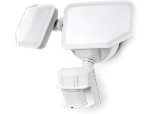Home Zone Security Motion Sensor Security Light - Outdoor Weatherproof 5000K LED Frosted Lens Flood Lights