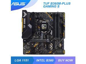 ASUS TUF B360M-PLUS GAMING S LGA 1151 Intel B360 Desktop Motherboard DDR4 64G Core i7-8700K i5-9600K Cpus 2×M.2 PCI-E 3.0 USB3.1