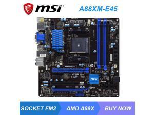 MSI A88XM-E45 Socket FM2+ AMD A88X Desktop PC Motherboard DDR3 64GB A6-7400K A8-7650K cpus PCI-E 3.0 SATA3 6×USB3.0 Micro-ATX