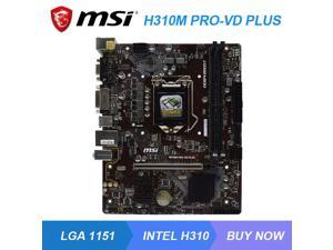 MSI H310M PRO-VD PLUS LGA 1151 Intel H310 Desktop PC Motherboard DDR4 32GB PCI-E 3.0 DVI HDMI USB3.1 Core i5 9600K i7 9700K Cpus