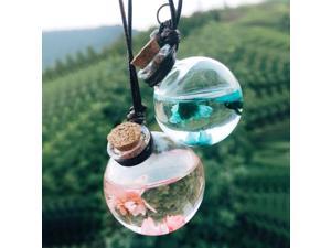 1pc Car Perfume Bottle Empty Hanging Bottle for Essential Oils Perfume Pendant Ornament with Flower Air Freshener Car Styling