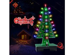 3D Christmas Tree DIY Kits 7 Colors Light Flash LED Circuit Christmas Trees LED Christmas Decoration Christmas Gift DIY Kits