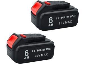 Thten 20V 6.0Ah DCB206 Battery Replacement for Dewalt 20V Battery DCB204 DCB203 DCB205 DCB201 Fit DCB DCD DCF DCG DCS Series Cordless Power Tools Battery 2 Pack