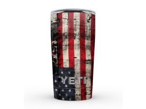 American Distressed Flag Panel // Skin Decal Wrap Cover for Yeti Tumbler, Rambler, Colster Cups + Coolers - 10 oz Lowball