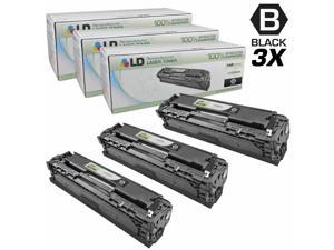 LD Replacements for HP 125A CB540A Black Toner Cartridges 3PK