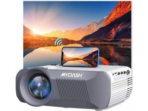 WiFi Projector,MYDASH 80000 Hours & 6500L HD Mini Movie Projector,Portable Video Projector with Stereo Speakers,Support 1080P,Outdoor Projector Compatible with TV Stick,2 HDMI,VGA,SD,AV and USB (720P)