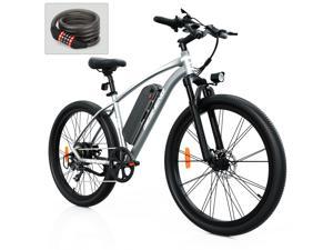 Upgraded 500W, 27.5 Electric Bike for Adults, Mountain Electric Bicycle City Ebike 48V 15Ah Removable Battery, Shimano 7 Speed Gears Max Speed Up to 23Mph