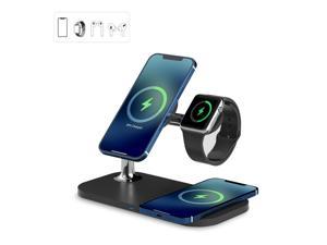 ChaoriMall 4 in 1 Wireless Charger Magnetic Wireless Charging Station for iPhone 1312ProPro MaxMini iWatch 765432 Airpods Pro2 Wireless Fast Charging Stand Dock for 2 Phones 36W
