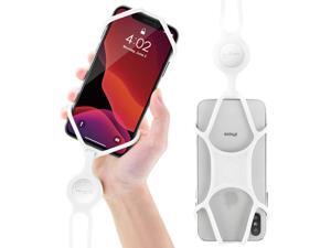 Bone Lanyard Phone Tie, Universal Cell Phone Lanyard, Silicone Neck Strap Smartphone for iPhone 12 11 Xs Max XS XR X SE Samsung Galaxy S10 S9 S8 Note 10 9 Google Pixel 3 XL LG (White/ Bone)