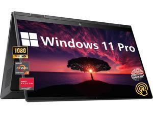 New HP Envy x360 2in1 Convertible Business Laptop 156 Full HD Touchscreen AMD Ryzen 7 5825U 32GB DDR4 RAM 512GB PCIe NVMe SSD Backlit Keyboard Fingerprint Reader Windows 11 Pro Black