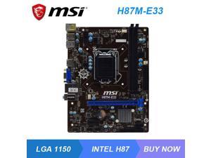 MSI H87M-E33 Intel H87 LGA 1150 Desktop PC Motherboard DDR3 32GB Xeon E3 Core i7-4770K i5-4670K CPU PCI-E 3.0 USB3.0 Micro ATX